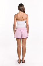 Pippen White Floral Beaded Strapless Top Image