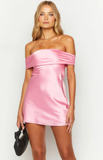 Short Silky Hot Pink Silk Mini Dress Zabbarra Off The Shoulder Mini Dress Light Pink Womens Short Silky Hot Pink Silk Mini Dress Zabbarra Off The Shoulder Mini Dress Light Pink Womens