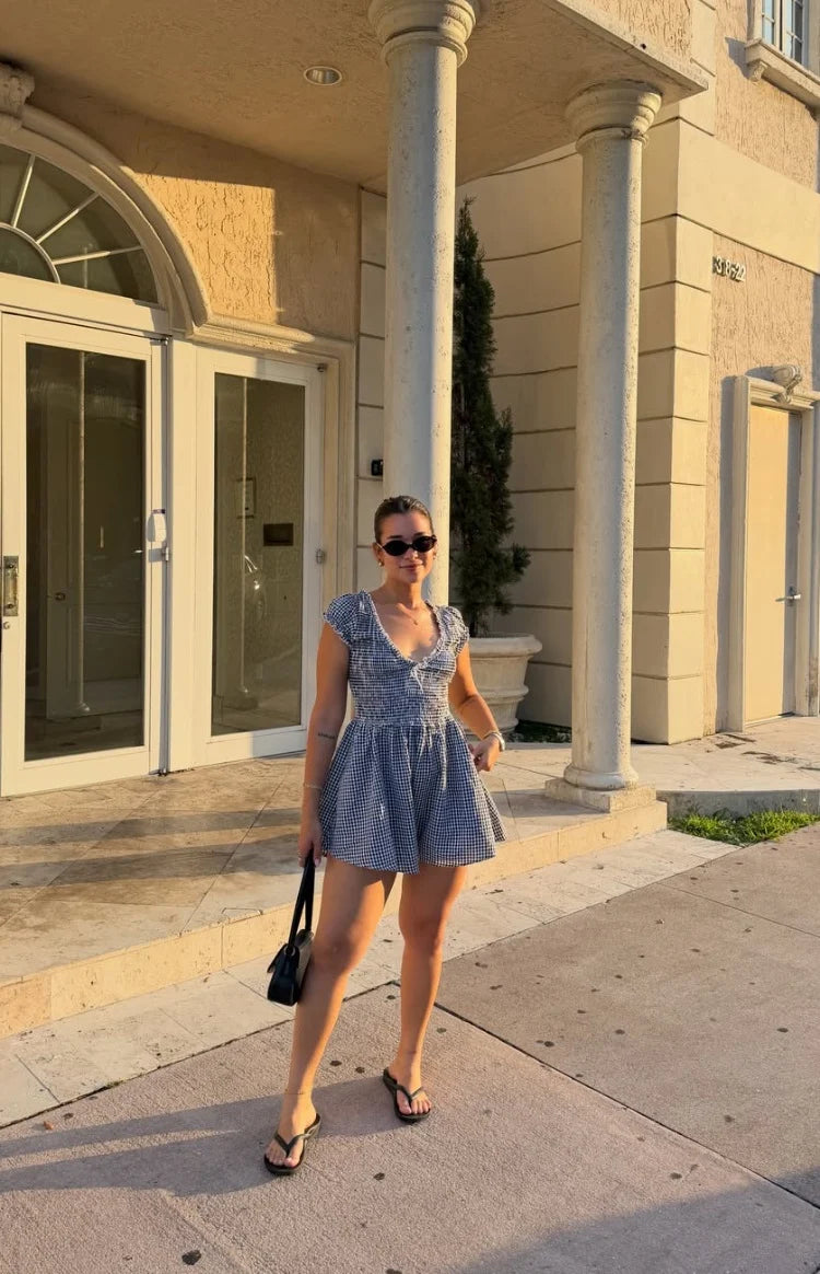 Raldo Black Gingham Playsuit