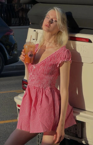 Raldo Red Gingham Playsuit