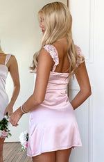 raph light pink party mini dress Radient Pink Mini Dress