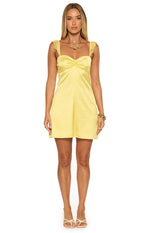 Raph Yellow Party Mini Dress Image