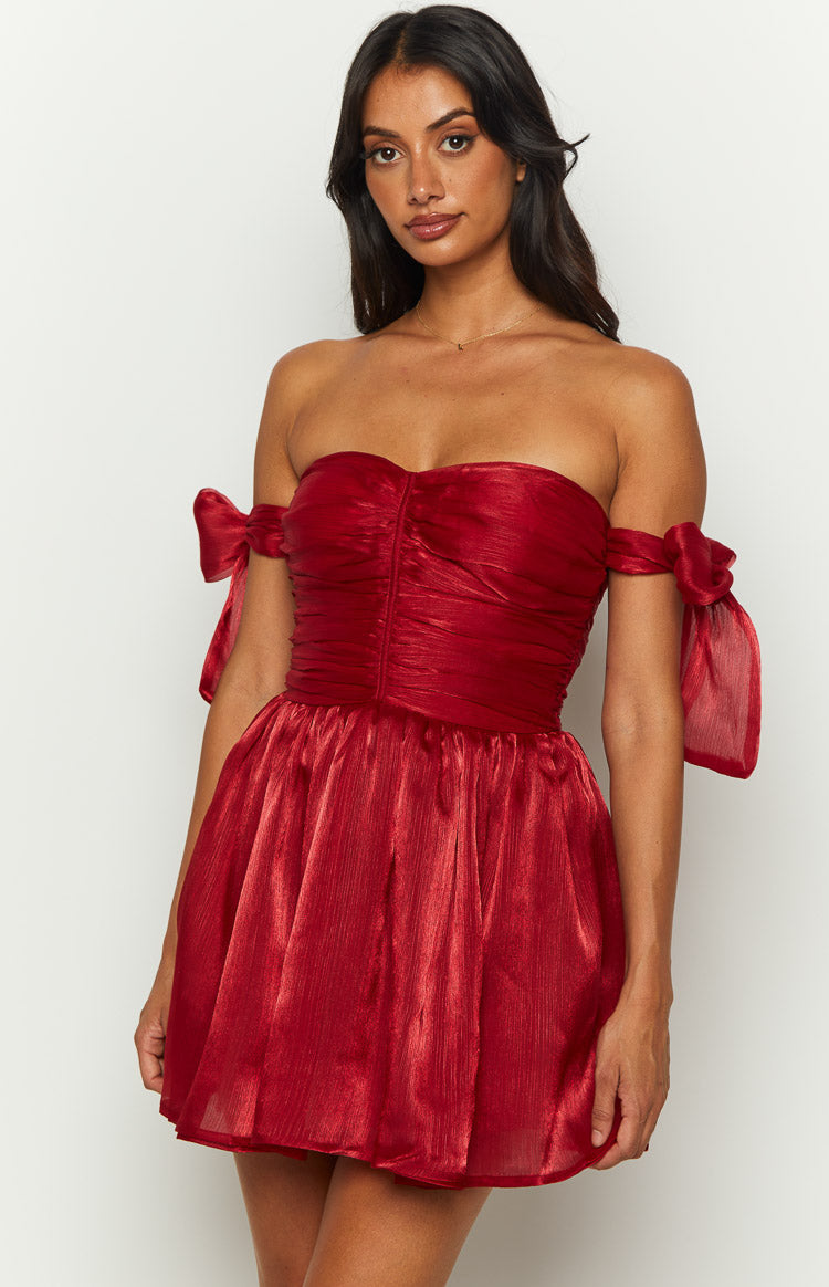 Kyli Red Mini Dress Image