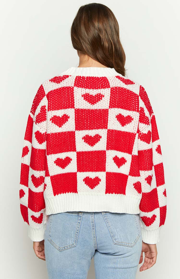 Red Heart Patchwork Jumper Beginning Boutique US