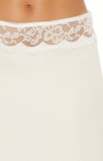 Reighn White Lace Detail Midi Skirt Image