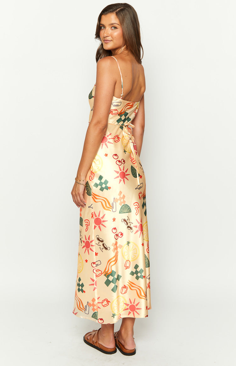 Renesmee Golden Escape Yellow Print Maxi Dress - US 14 | Beginning Boutique exclusive Renesmee Golden Escape Yellow Print Maxi Dress - US 14 | Beginning Boutique exclusive