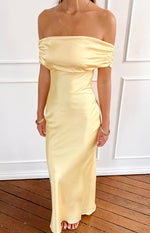 Seraphina Yellow Off The Shoulder Maxi Dress