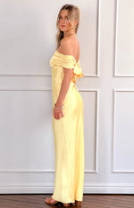 Seraphina Yellow Off The Shoulder Maxi Dress