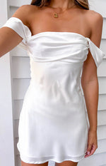 Zoella White Off The Shoulder Mini Dress