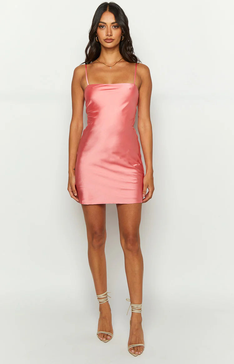 neon pink mini dress Riri Pink Mini Dress - US 4