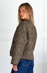 Robbie Leopard Print Quilted Jacket Image
