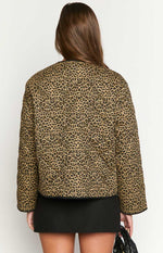 Robbie Leopard Print Quilted Jacket Image