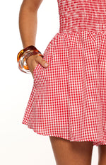 Robin Red Gingham Halter Playsuit Image