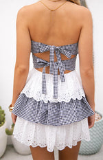 Rosealie Black And White Strapless Mini Dress Image