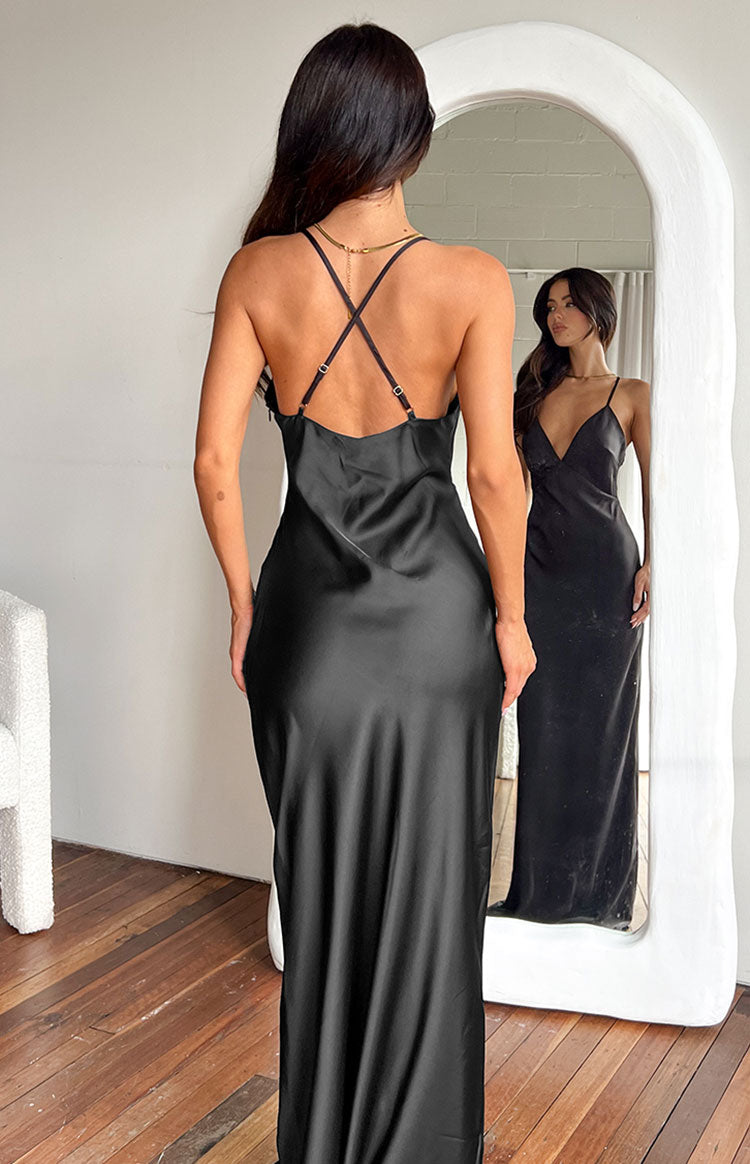 Rosebud Black Maxi Dress Image