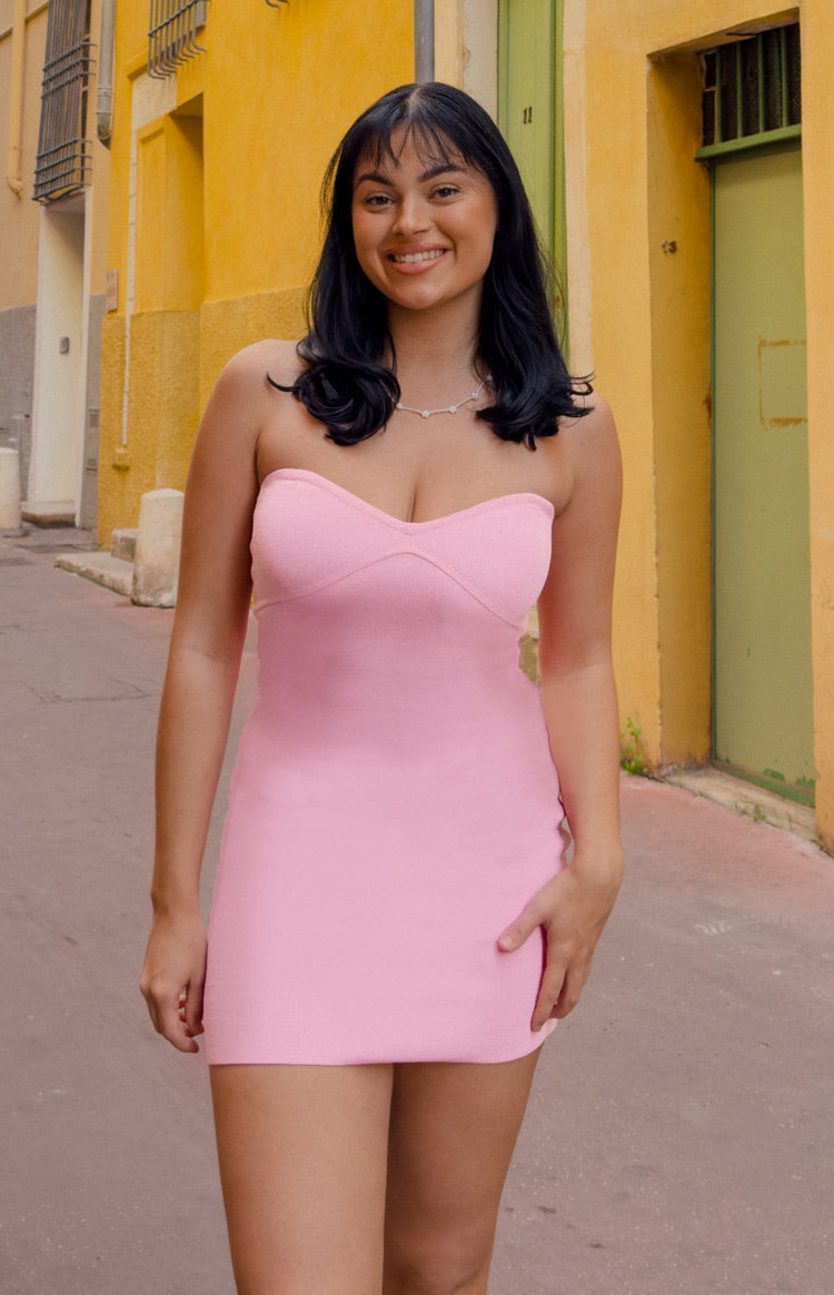 Roselani Pink Strapless Mini Dress Image