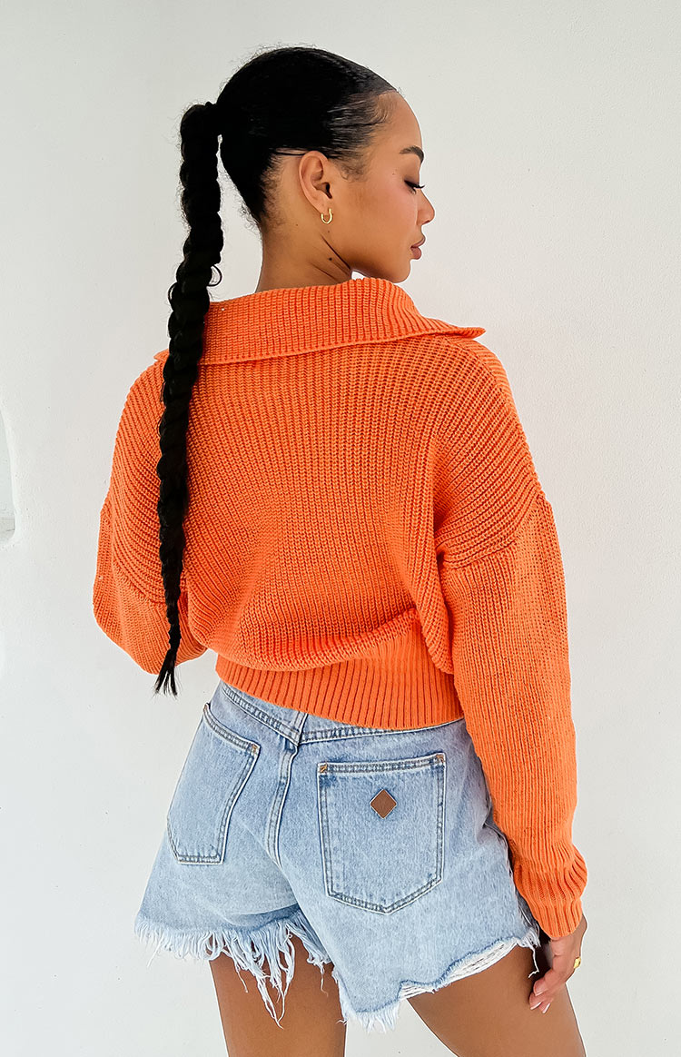 Roxe Orange Knit Sweater Image