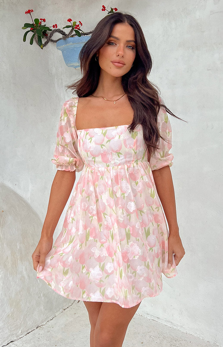 Lucky Day Babydoll Dress In Pink