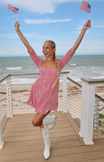 Rubi Red Gingham Babydoll Mini Dress - PRE ORDER