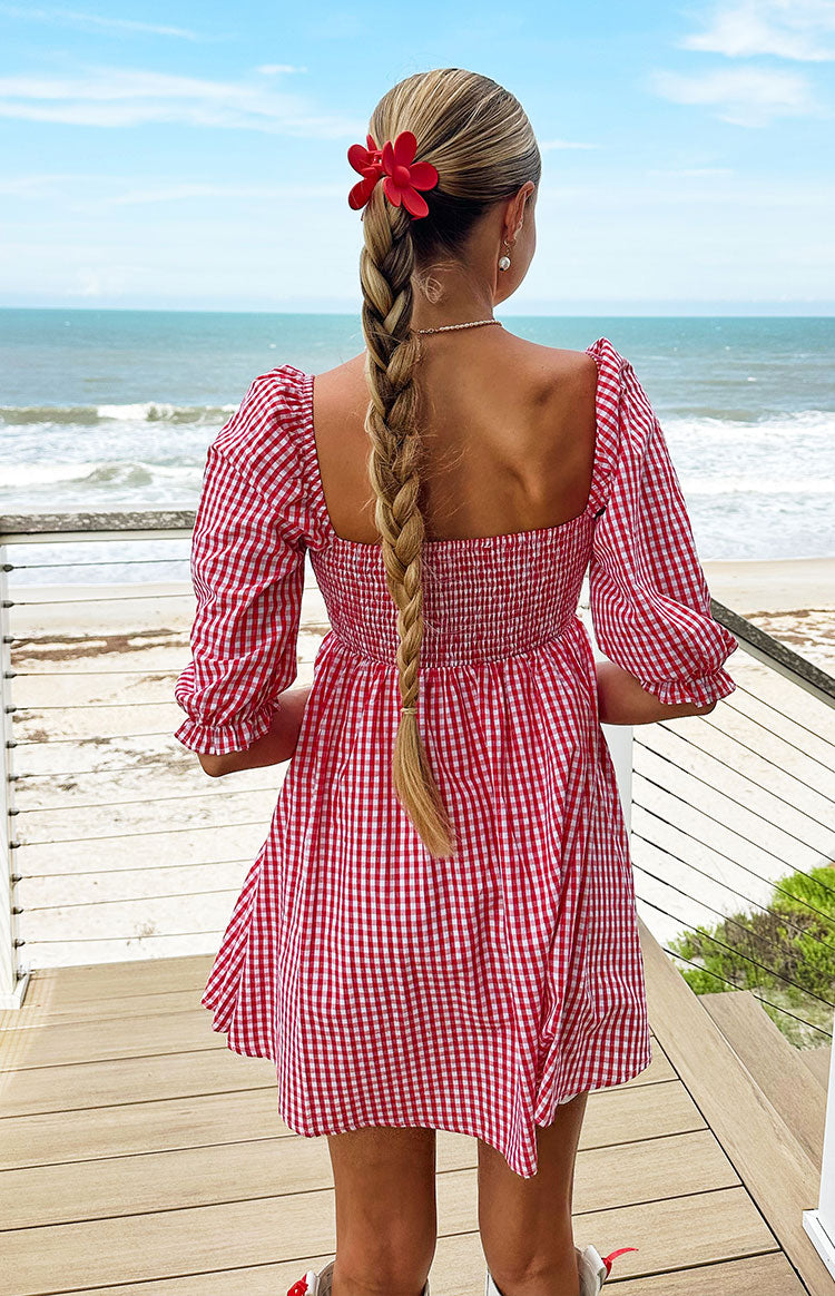 babydoll beach dress Rubi Red Gingham Mini - US 8 Buy Long Sleeve Bodycon synkro-clone-thatssofetchuk comfy fit Back Necklace Length:15