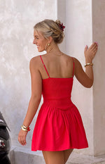 Sharmane Red Mini Dress