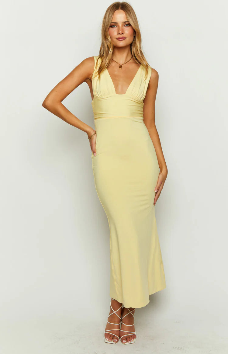 Samira Yellow Maxi Dress - 6 | Beginning Boutique Exclusive Samira Yellow Maxi Dress - 6 | Beginning Boutique Exclusive