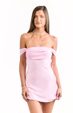 Sandie Pink Off The Shoulder Mini Dress Image