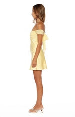 Sandie Yellow Off The Shoulder Mini Dress Image