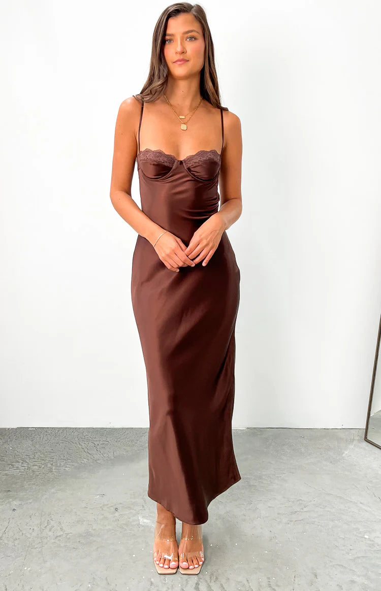 Scarlette Brown Maxi Dress | Beginning Boutique US Scarlette Brown Maxi Dress | Beginning Boutique US