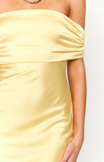 Seraphina Yellow Off The Shoulder Maxi Dress