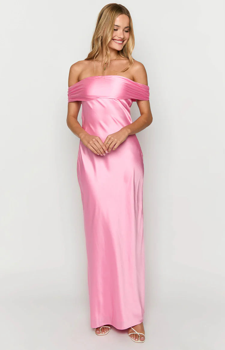 seraphina maxi dress Seraphina Pink Off The Shoulder Maxi Dress - US 14
