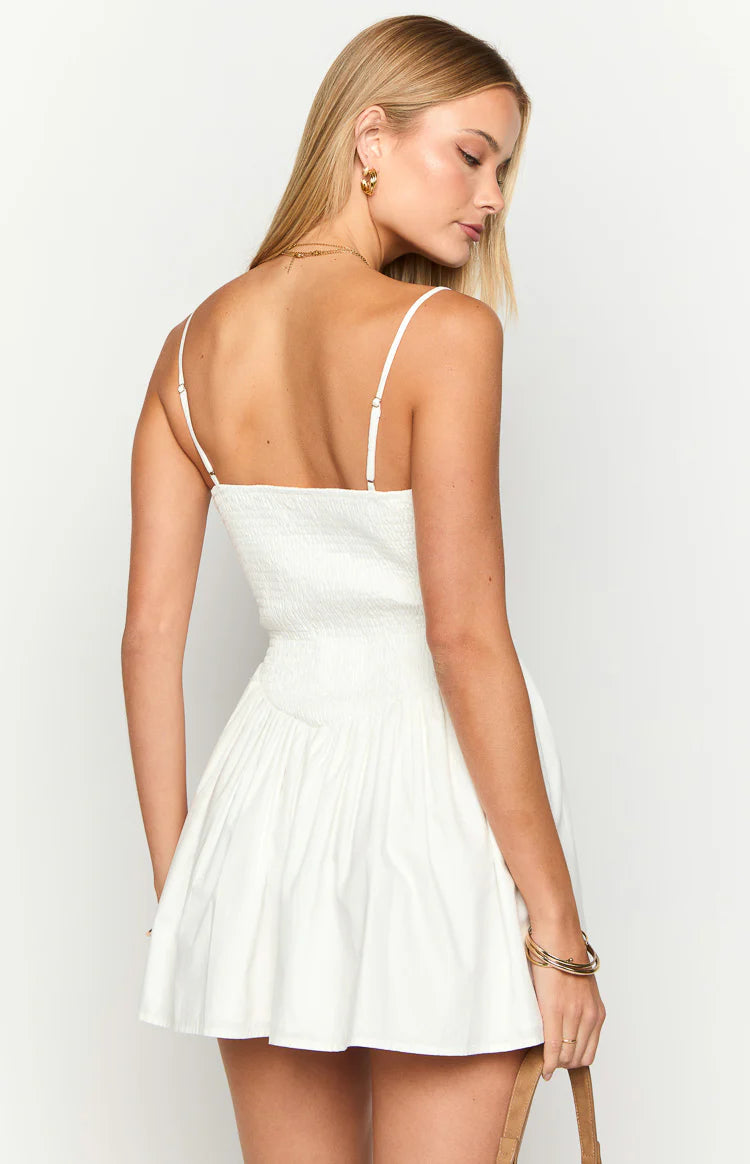 casual white mini dress Sharmane White Mini Dress - US 12