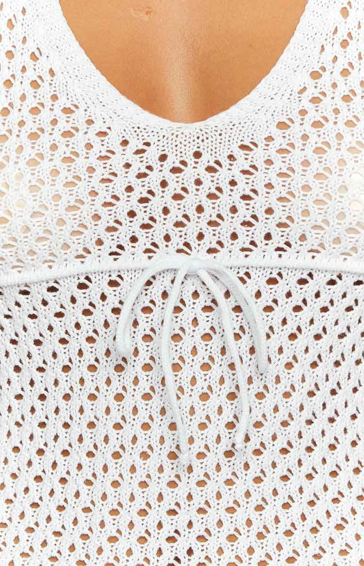 Sharpine White Knit Mini Dress Image