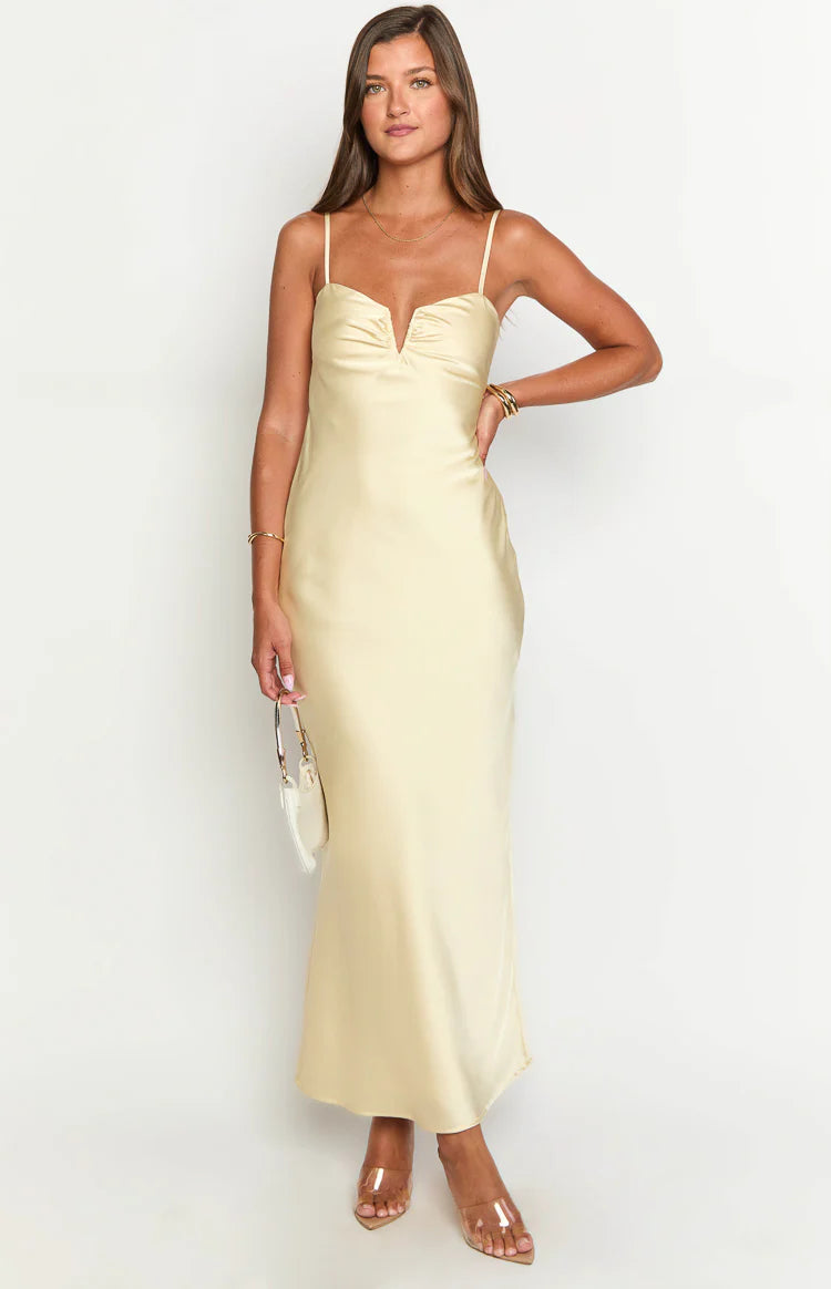 Silvy Yellow Maxi Dress - US 10 | Beginning Boutique exclusive Silvy Yellow Maxi Dress - US 10 | Beginning Boutique exclusive