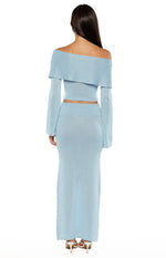 Simona Blue Maxi Knit Skirt Image