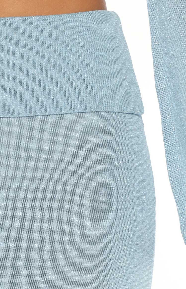 Simona Blue Maxi Knit Skirt Image