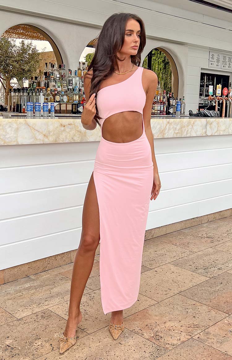 santiago cut out ruffle maxi dress Cut-Out Ice Blue dressed list THE dress of the season