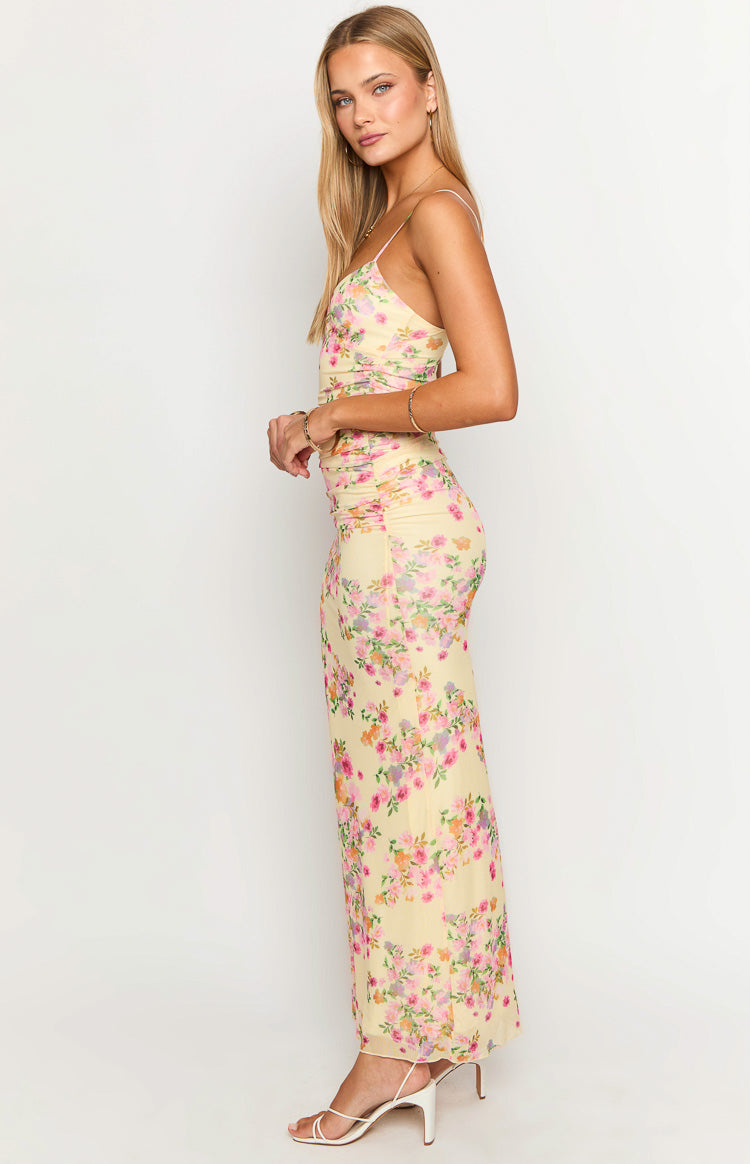 Sintra Yellow Bloom Maxi Dress | Beginning Boutique US
