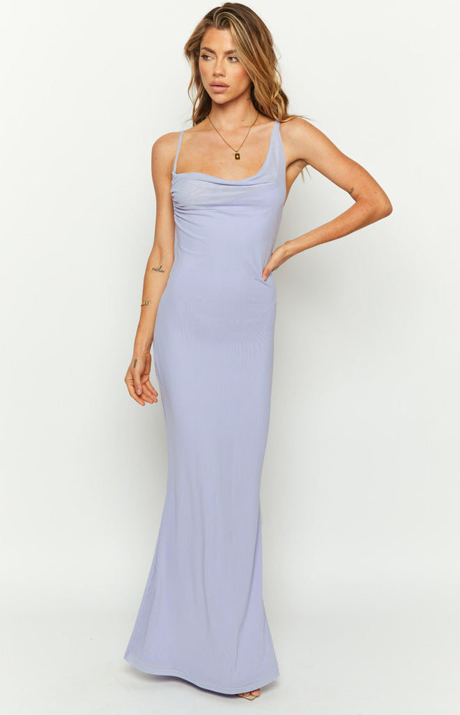 So Lovely Lilac Mesh Maxi Dress – Beginning Boutique US