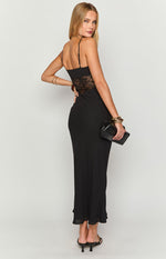 Sophee Black Lace Maxi Dress Image