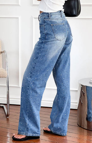 Sparks Mid Wash Denim Straight Leg Jeans