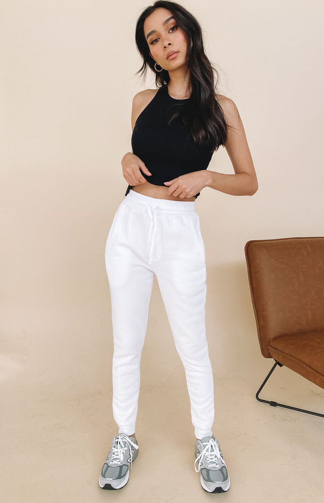Sports Wear Track Pants White – Beginning Boutique US