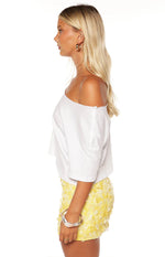 Spritz Yellow Sequin Party Mini Skirt