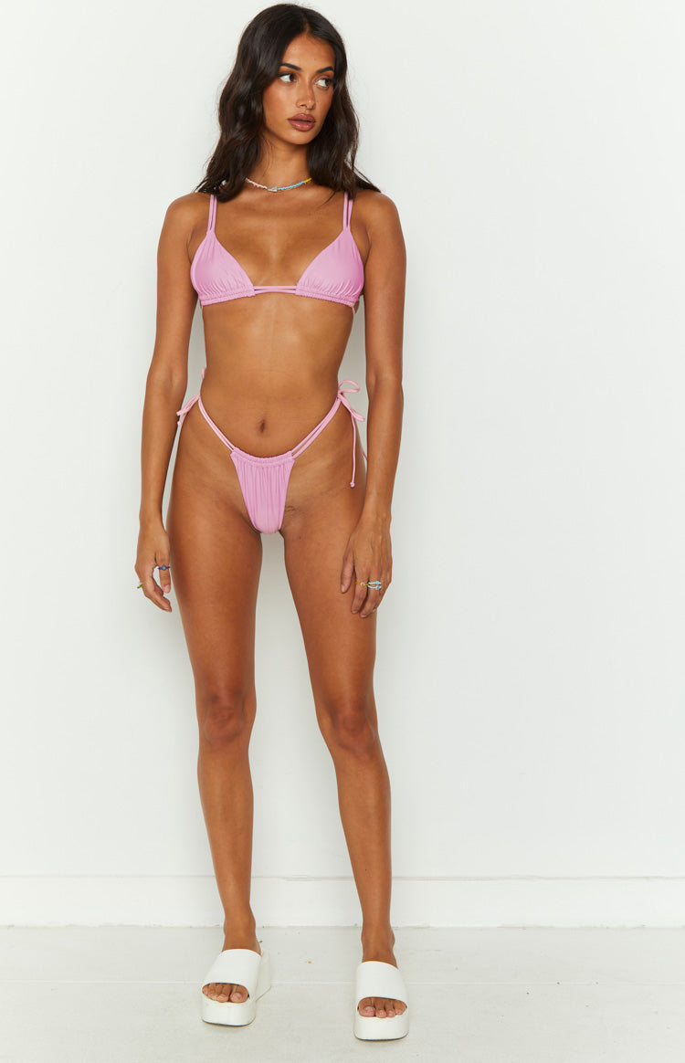 9.0 Swim Sumba Metallic Pink Bikini Top Image