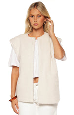 Summi Cream Teddy Fleece Vest