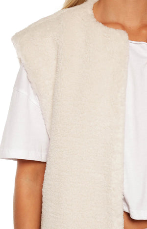 Summi Cream Teddy Fleece Vest