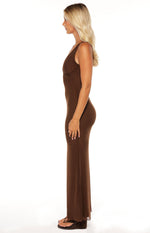 Sunflower Brown Mesh Maxi Dress Image