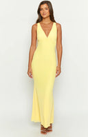 Sunflower Yellow Mesh Maxi Dress - US 2 | Beginning Boutique Exclusive Sunflower Yellow Mesh Maxi Dress - US 2 | Beginning Boutique Exclusive