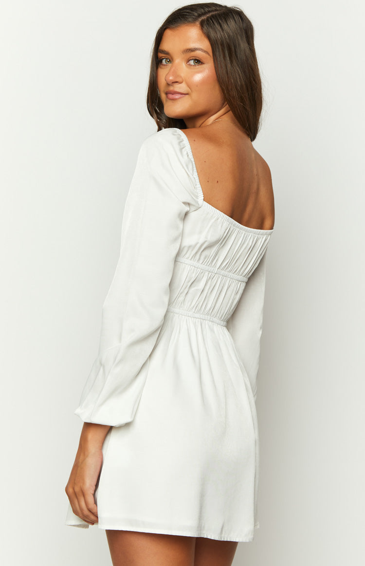 Sunnie White Long Sleeve Mini Dress Image