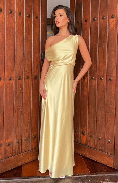 Sunshine Elegance Yellow Formal Maxi Dress - 8 | Beginning Boutique Exclusive
